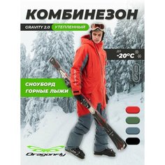 Комбинезон Dragonfly сноубордический, размер L, красный, серый