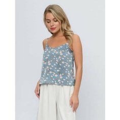 Топ 1001dress, размер XXL, голубой, оранжевый, белый