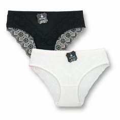 Трусы Beizhi, комплект из 2 шт., размер 2XL, черный, белый