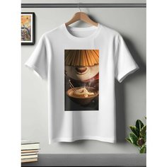 Футболка ONEQ унисекс 60-62 (4XL) размер с принтом Кунг-Фу Панда, белая, размер 4XL, белый