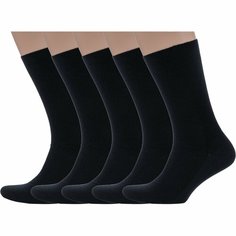 Носки Dr. Feet, комплект, 5 пар, размер 25, черные