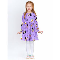 Платье KETMIN в садик с длинным рукавом трикотажное, размер 110, фиолетовый