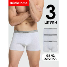 Трусы Комплект трусов, комплект из 3 шт., размер M, светло-серый Нет бренда