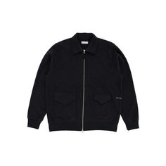 Кардиган POP TRADING COMPANY terry full zip sweat, размер L, , черный