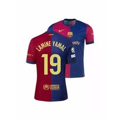 Футболка спортивная Барселона Ламин Ямаль 24/25, 1 шт., размер L, синий, красный Нет бренда