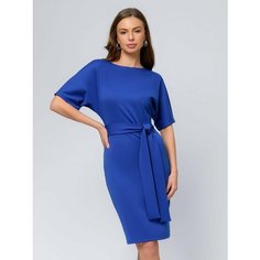 Платье 1001dress Базовая коллекция, размер XS, васильковый