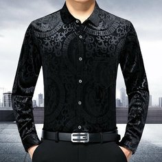 Рубашка , размер 2XL, черный Yeon Yeon