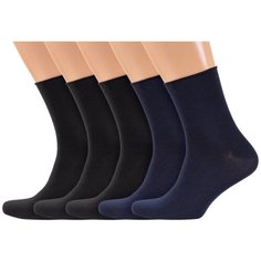 Носки RuSocks, комплект, 5 пар, размер 25-27, микс 3