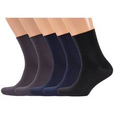Носки RuSocks, комплект, 5 пар, размер 25-27 (39-42), микс 1