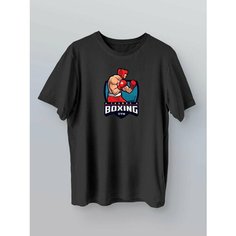 Футболка boxing бокс, размер L, черный HDW