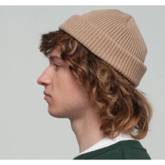Шапка бини Check Ya Head 1620 для мужчин и женщин, размер OneSize, бежевый