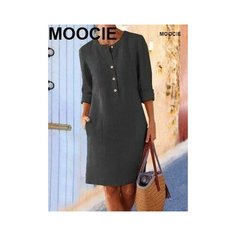 Платье MOOCIE Весна-лето 2024, размер 2XL, черный