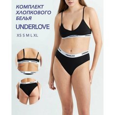 Комплект нижнего белья UNDERLOVE, размер L, черный