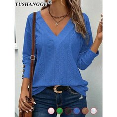 Лонгслив TUSHANGGE, размер L, , синий