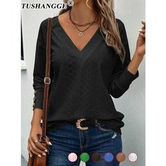 Лонгслив TUSHANGGE, размер L, , черный