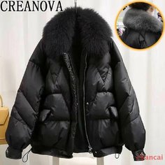 Пуховик CREANOVA, размер M-(45-50kg), черный