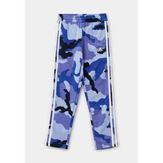 Брюки спортивные adidas J BL CAMO FT PT, размер 152, синий