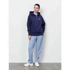 Брюки спортивные JUST CLOTHES Голубой. Декор термологотип. Карманы спереди 2 б/заст, сзади нет. Пояс резинка+утяг шнурок. Д 104см., размер XS, голубой
