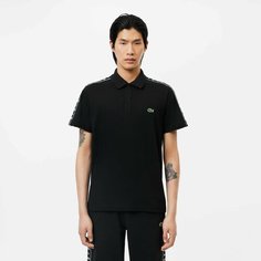 Поло LACOSTE, размер T7, черный/черный