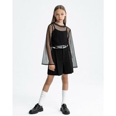 Лонгслив Gloria Jeans GJ COOL, размер 6-8л/122-128, черный