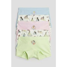 Трусы H&M Disney, размер 8-10 лет, розовый, бежевый, зеленый, голубой, белый