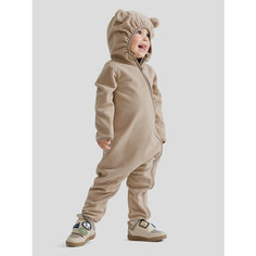 Комбинезон Happy Baby, открытая стопа, размер 56-62, кофе