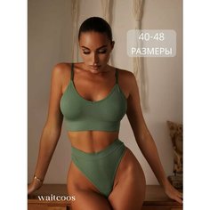 Комплект нижнего белья Bralive Нижнее белье, размер 40-44, зеленый