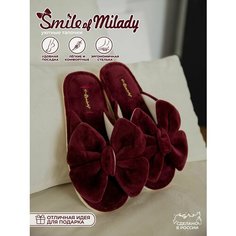 Тапочки Smile of Milady, размер 40/41, бордовый