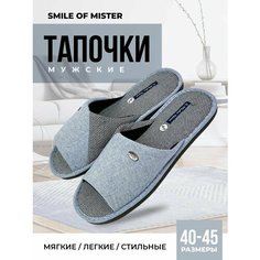 Тапочки Smile of Mister, размер 44/45, серый