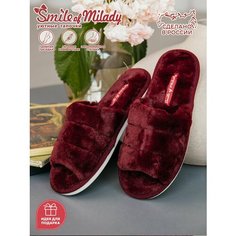 Тапочки Smile of Milady, размер 36/37, бордовый