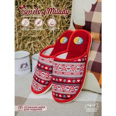 Тапочки Smile of Milady Кэжуал, размер 40/41, красный