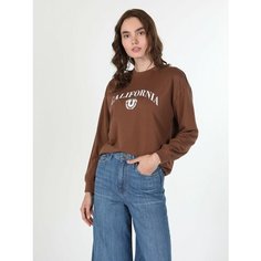 Свитшот COLINS, размер XS, , коричневый