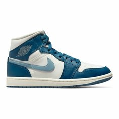 Кроссовки Jordan Air Jordan 1 Mid, размер 38,5 EU, голубой