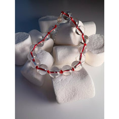 Браслет LU Jewel, горный хрусталь, 1 шт., размер 16.5 см, размер one size, красный