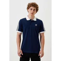 Поло adidas Originals 3-STRIPE POLO, размер 48-50, cиний