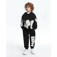 Брюки спортивные Gloria Jeans, размер 2-4г/98-104, черный
