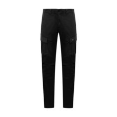 Брюки карго C.P. COMPANY Stretch Sateen Logo Cargo, размер 56, черный