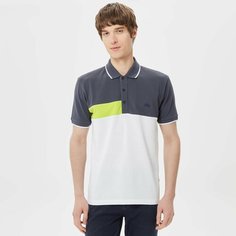 Поло LACOSTE, размер T6, белый/серый
