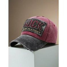 Бейсболка для мужчин и женщин, размер 55-60, красный/серый Без бренда