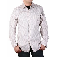 Рубашка Maestro Pattern 3, размер 42 ворот/48RU/176-182, бежевый