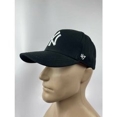 Бейсболка 47 Brand Бейсболка мужская женская НЮ, ЛА для мужчин и женщин, размер 56-58, черный меланж