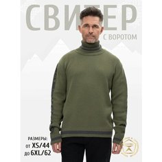 Свитер Великоросс, размер 54-56, , темно-зеленый