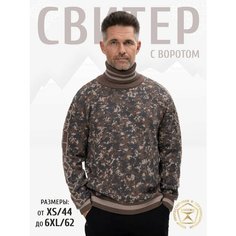 Свитер Великоросс, размер 58-60, , коричневый