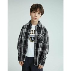 Рубашка Gloria Jeans GJ COOL, размер 6-8л/122-128, черный/белый