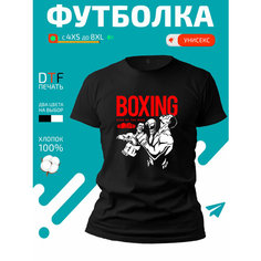 Футболка GoldenCate Бокс Boxing, размер S, черный