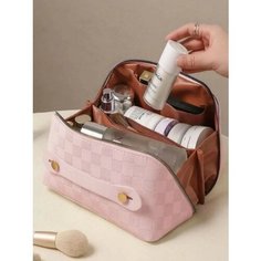 Косметичка 12.5х13, , розовый Без бренда