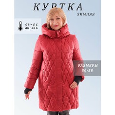 Куртка зимняя женская, размер 50, бордовый Нет бренда