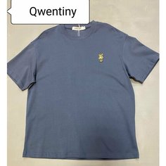 Футболка QWENTINY, 1 шт., размер 3Xl, темно-серый