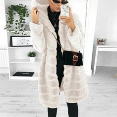 Шуба, размер INT XL, белая Cmxtt