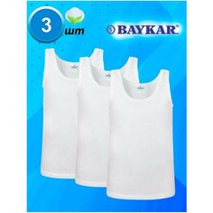 Майка BAYKAR, 3 шт., размер 1-2(1), белый